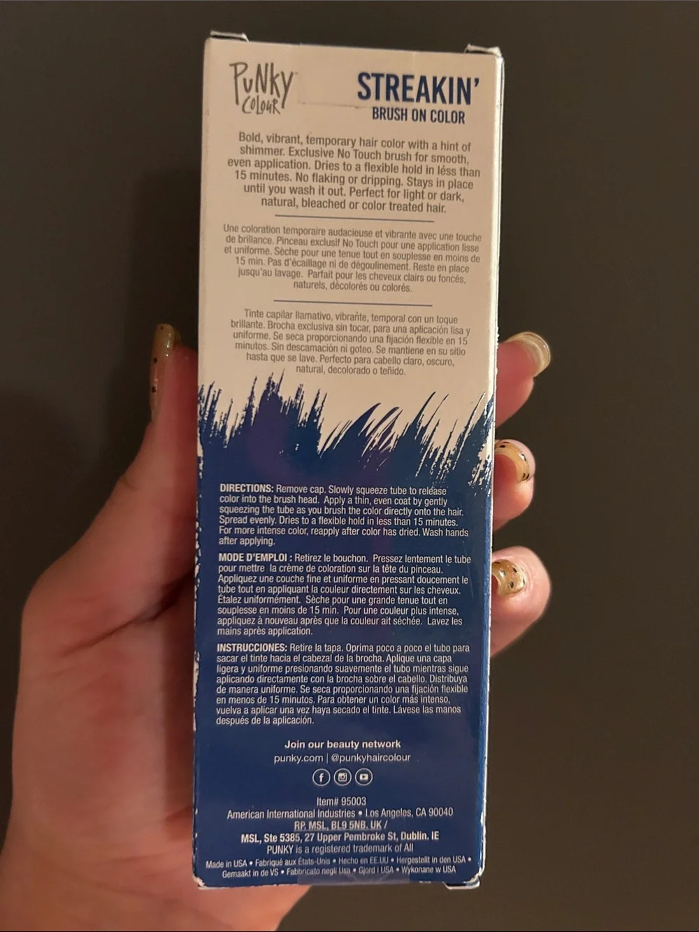 Streakin' Brush-On Hair Color — Blue